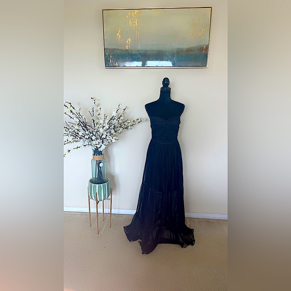 MADEMOISELLE BELLA TULLE MAXI DRESS - BLACK/EXTRA LARGE